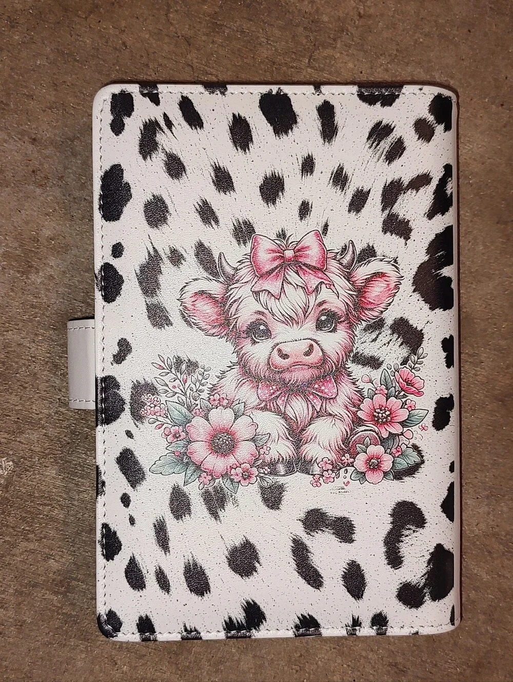 New! A6 Size Highland Cow Binder Notebook With Paper